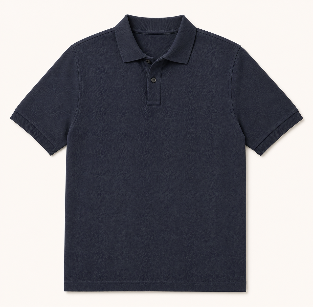 Navy polo Berry Blanks T-shirt development sample